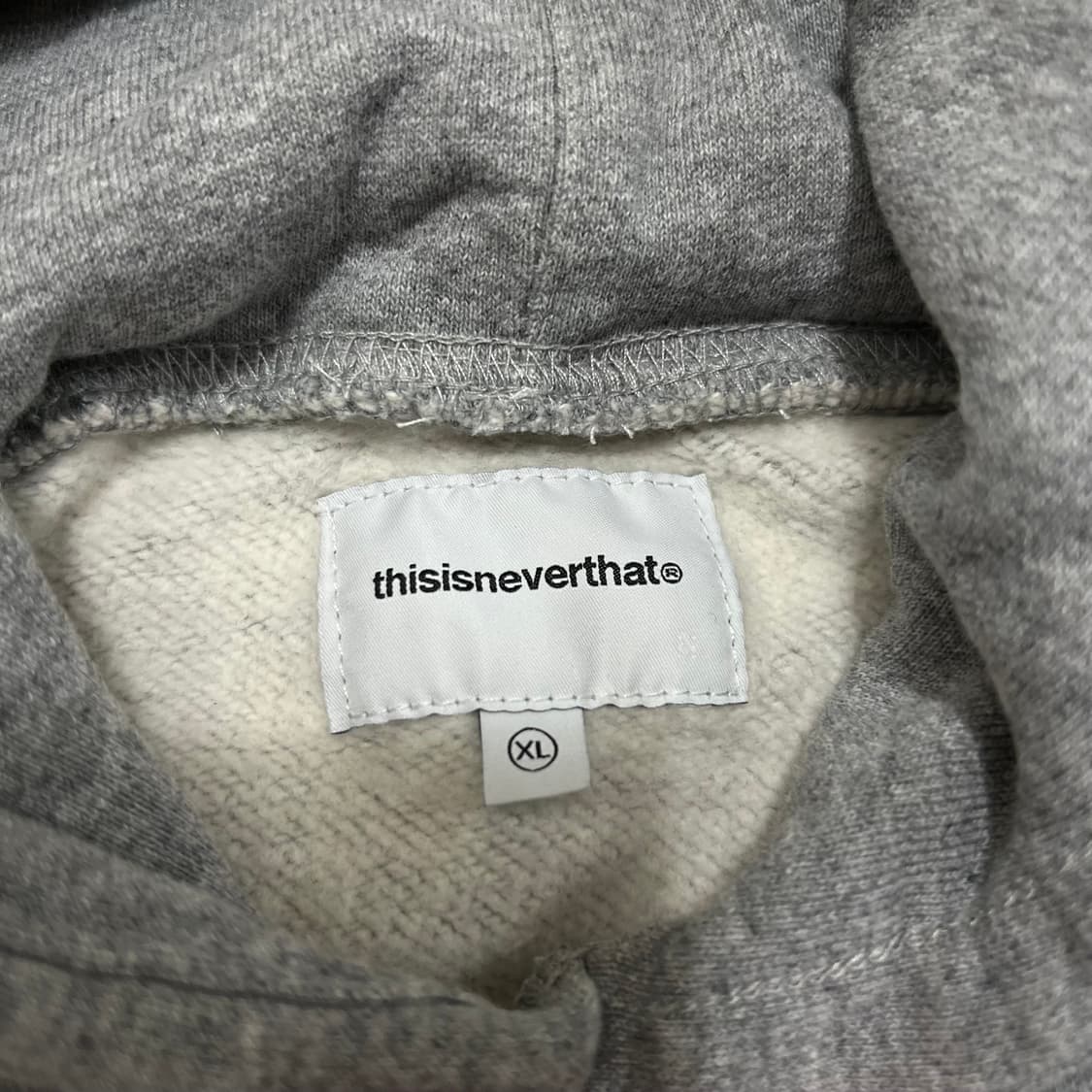 디스이즈네버댓 로고 기모 후드 티셔츠 [그레이] XL/105 상품이미지4