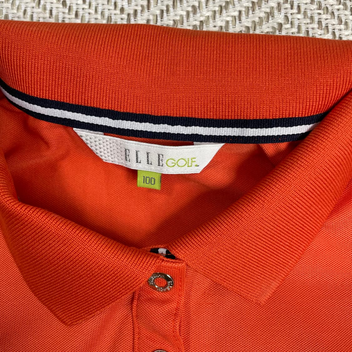 엘르골프 여성 골프웨어 오렌지색 카라티 100 상품이미지3