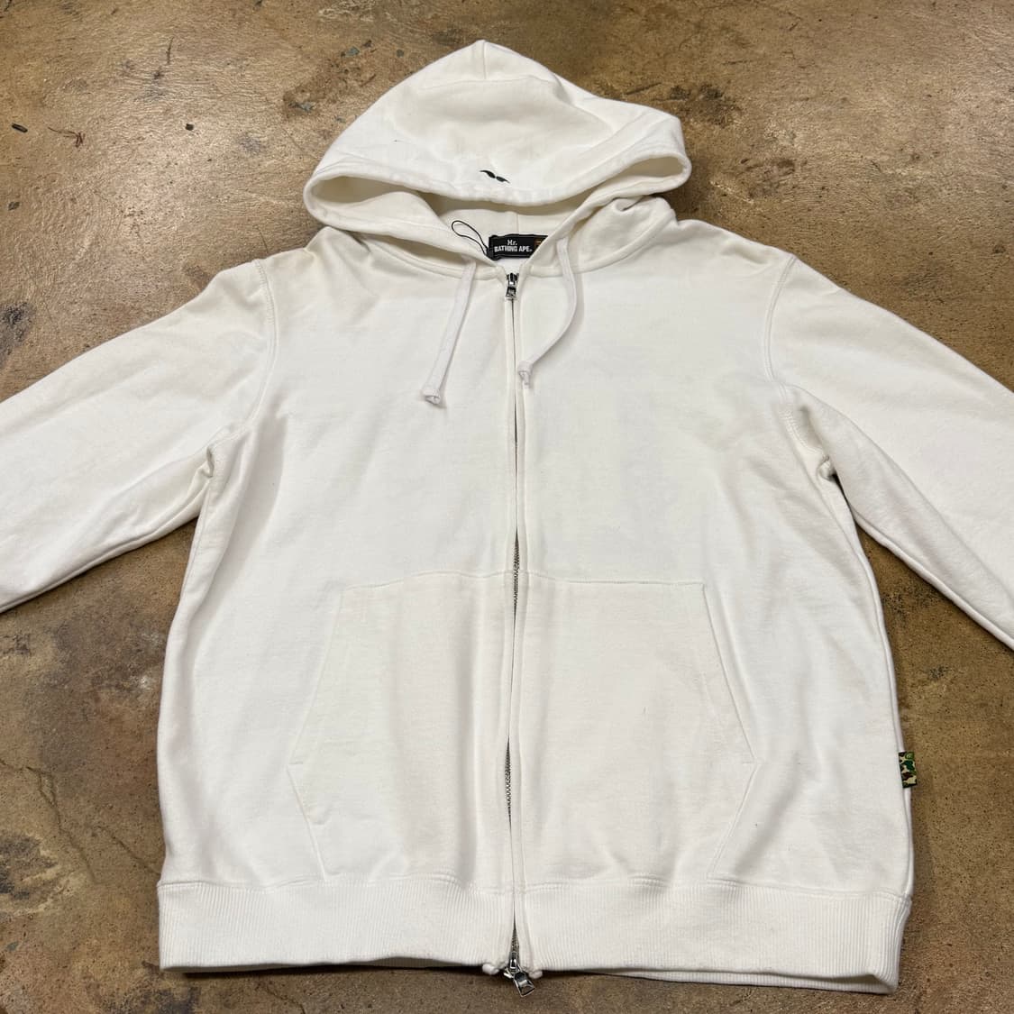 미스터 베이프 수염 화이트 후드집업 상품이미지3