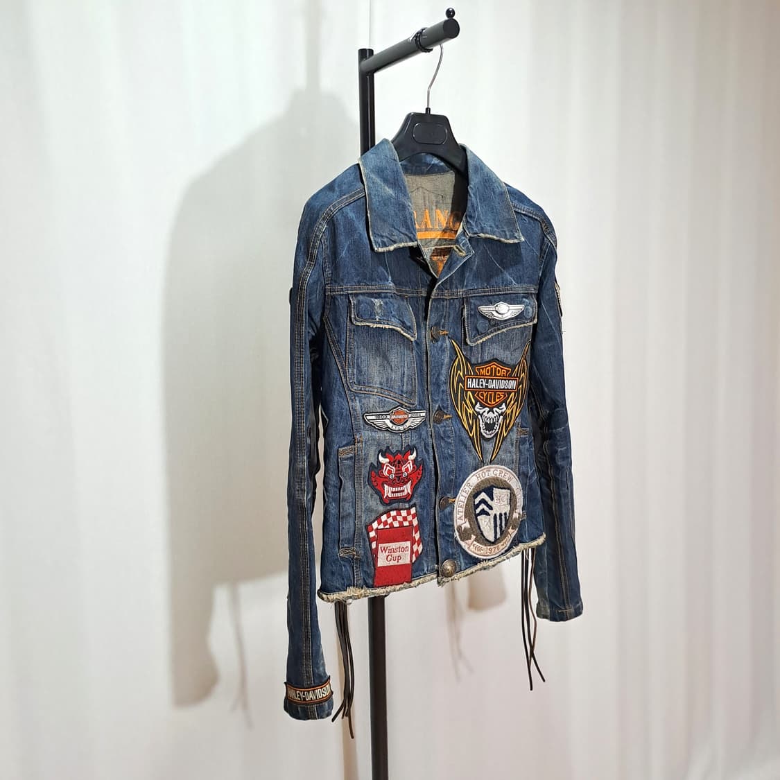 (택포) 할리패치 커스텀 데님자켓 95 B137 상품이미지3