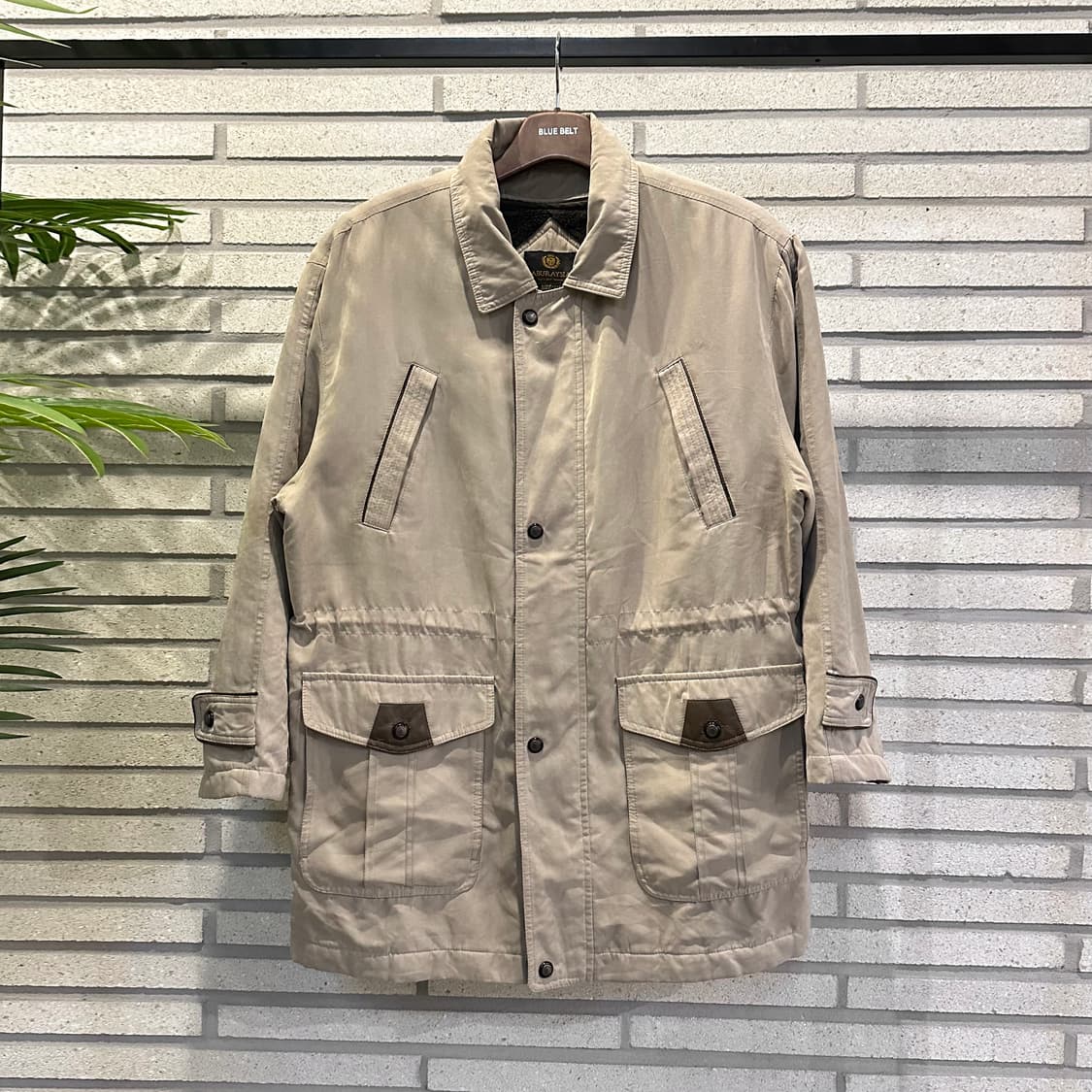 JPN VINTAGE 유틸리티 사파리 코트 보아안감 탈부착 디테일 베이지 상품이미지2