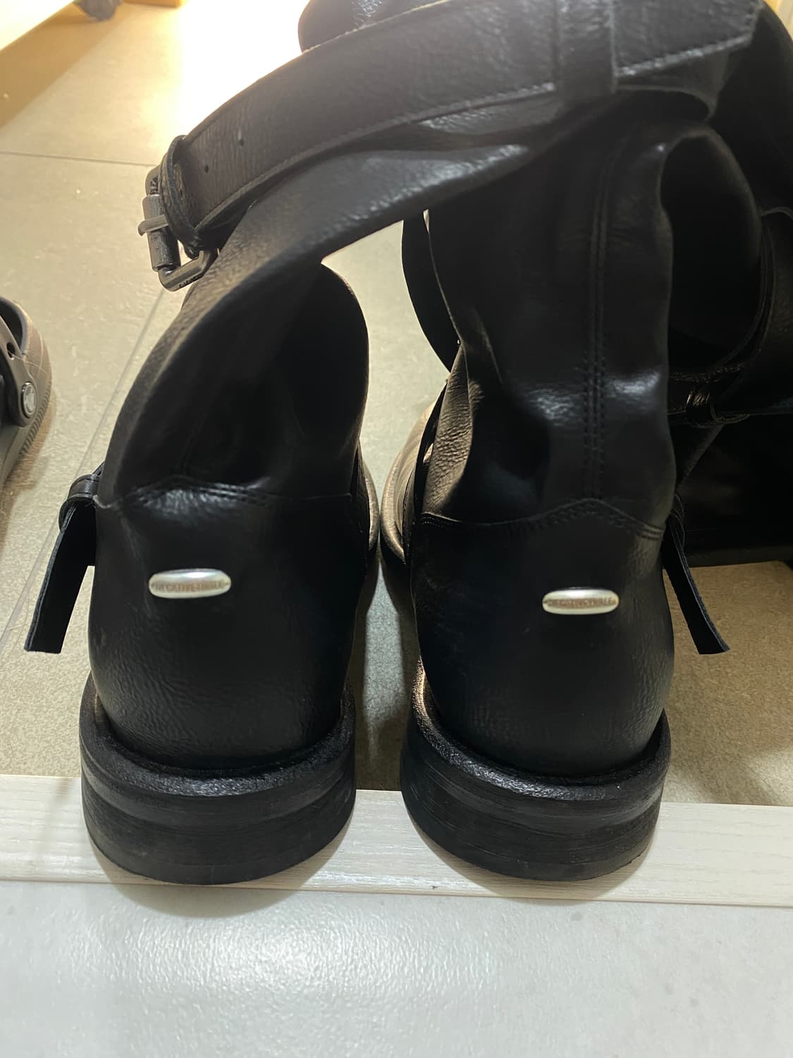 s/e/o, 네거티브쓰리 콜라보 슬라우치 롱 부츠 블랙 240 상품이미지4