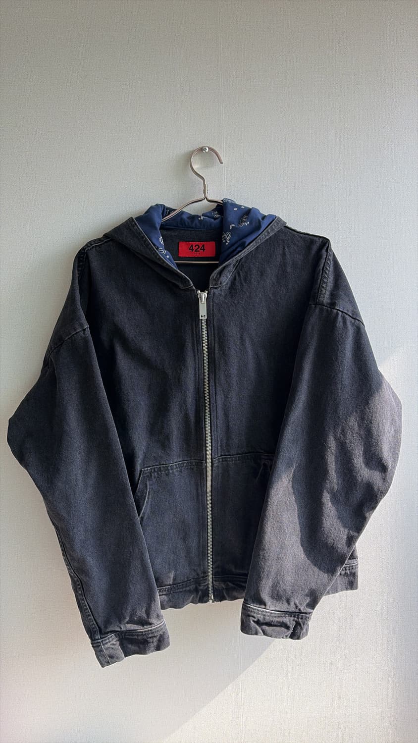 Bandana Denim Hoodie Jacket 상품이미지4