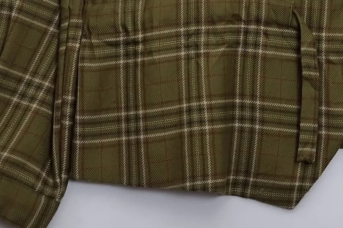 Mes Robe Ping 카키 체크 블라우스 상품이미지5