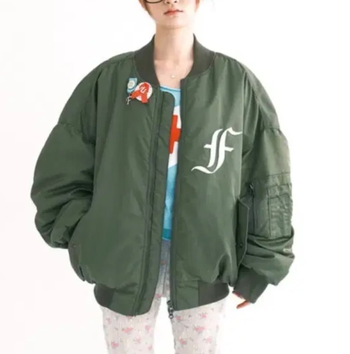샵페어리 봄버 자켓 카키 상품이미지1