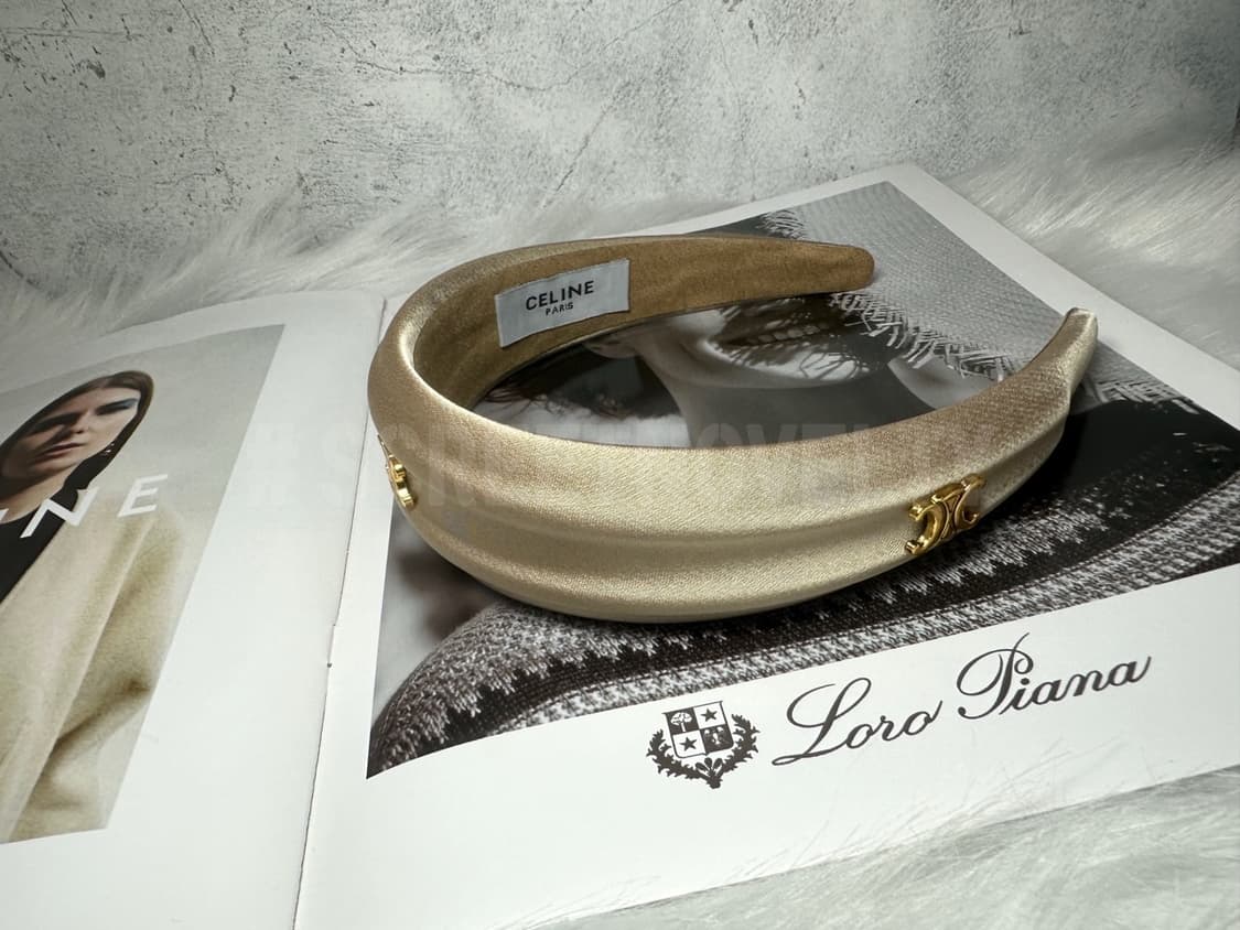 셀린느 실크 헤어밴드 베이지 상품이미지7