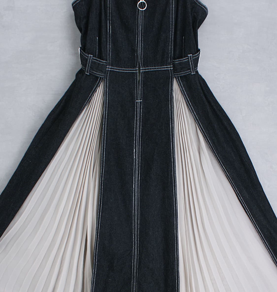 CPCM _ pleated switching denim ops_S4387 상품이미지5