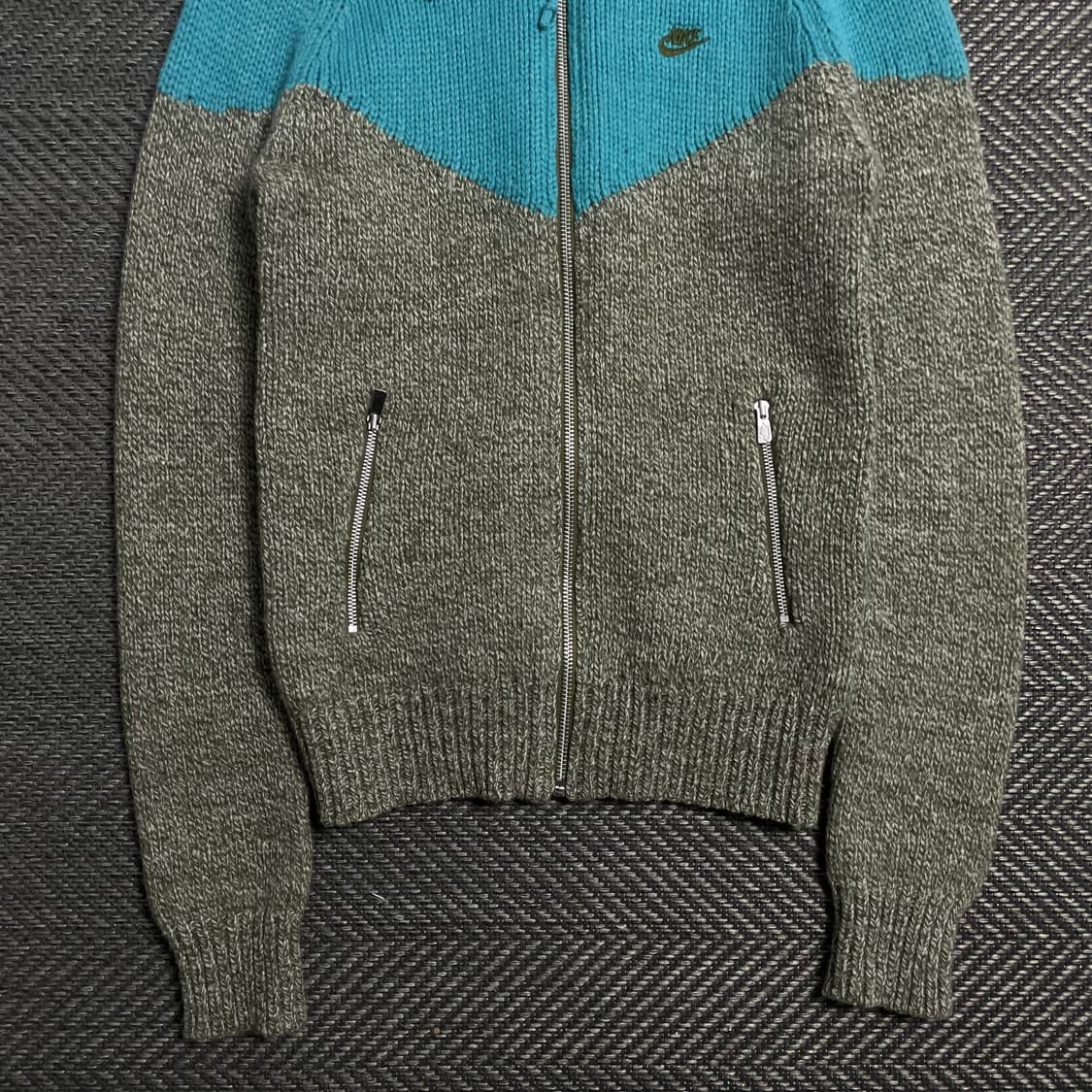 00s 나이키 올드스쿨 배색 니트 후드집업o 5336 상품이미지2