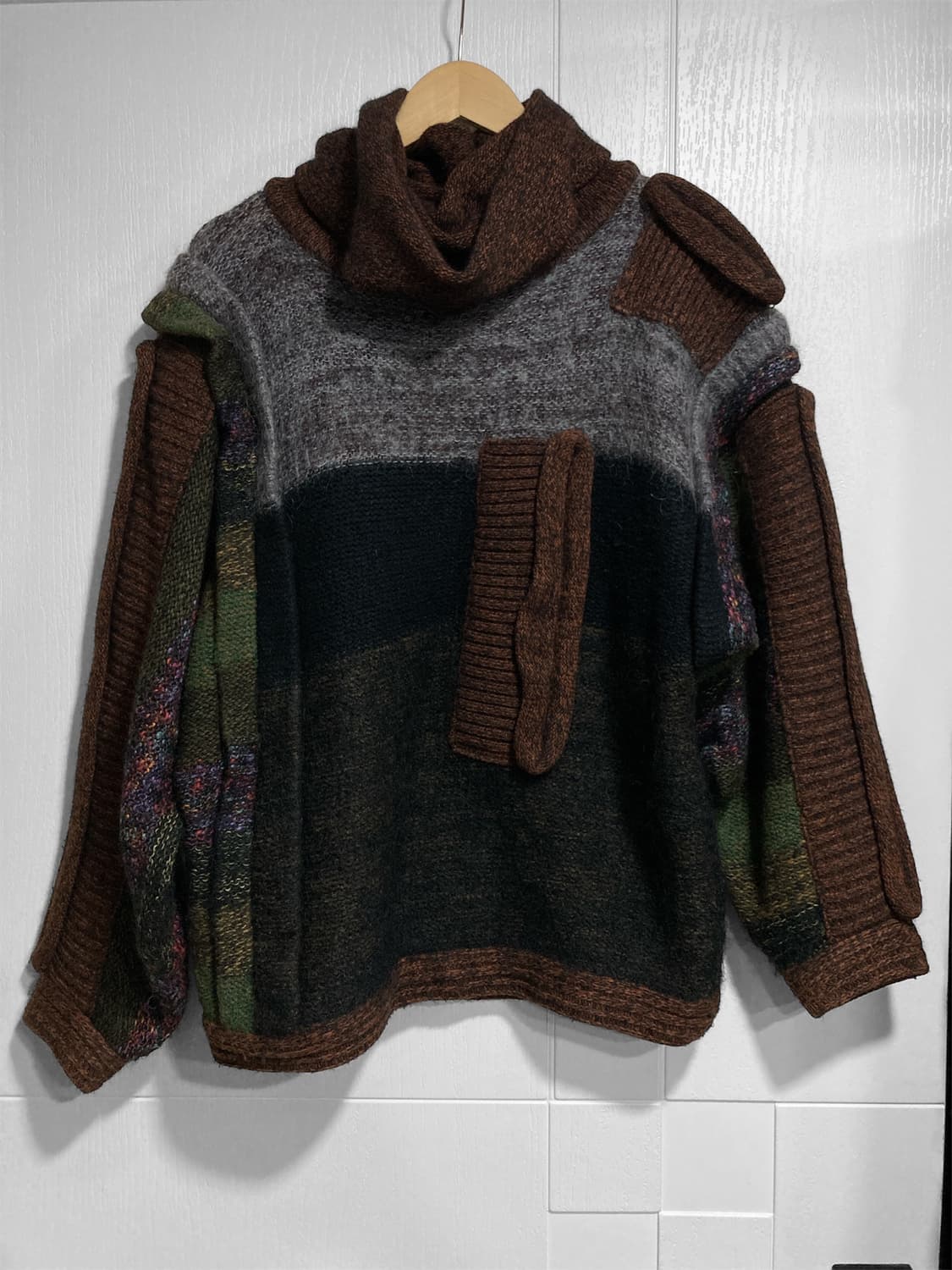 빈티지 3D 머플러 니트 상품이미지1