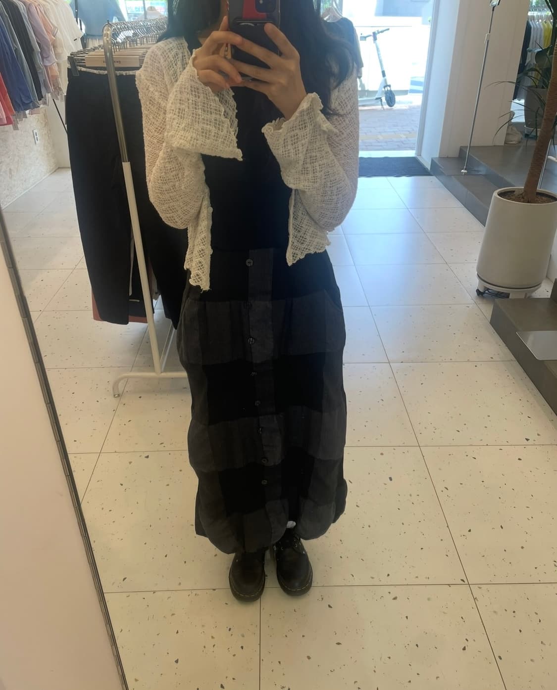 빈티지 체크스커트 상품이미지2