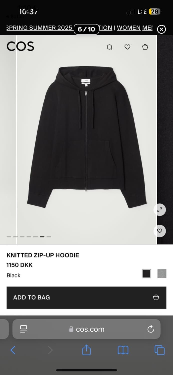 코스 니트 후드집업 s 상품이미지1