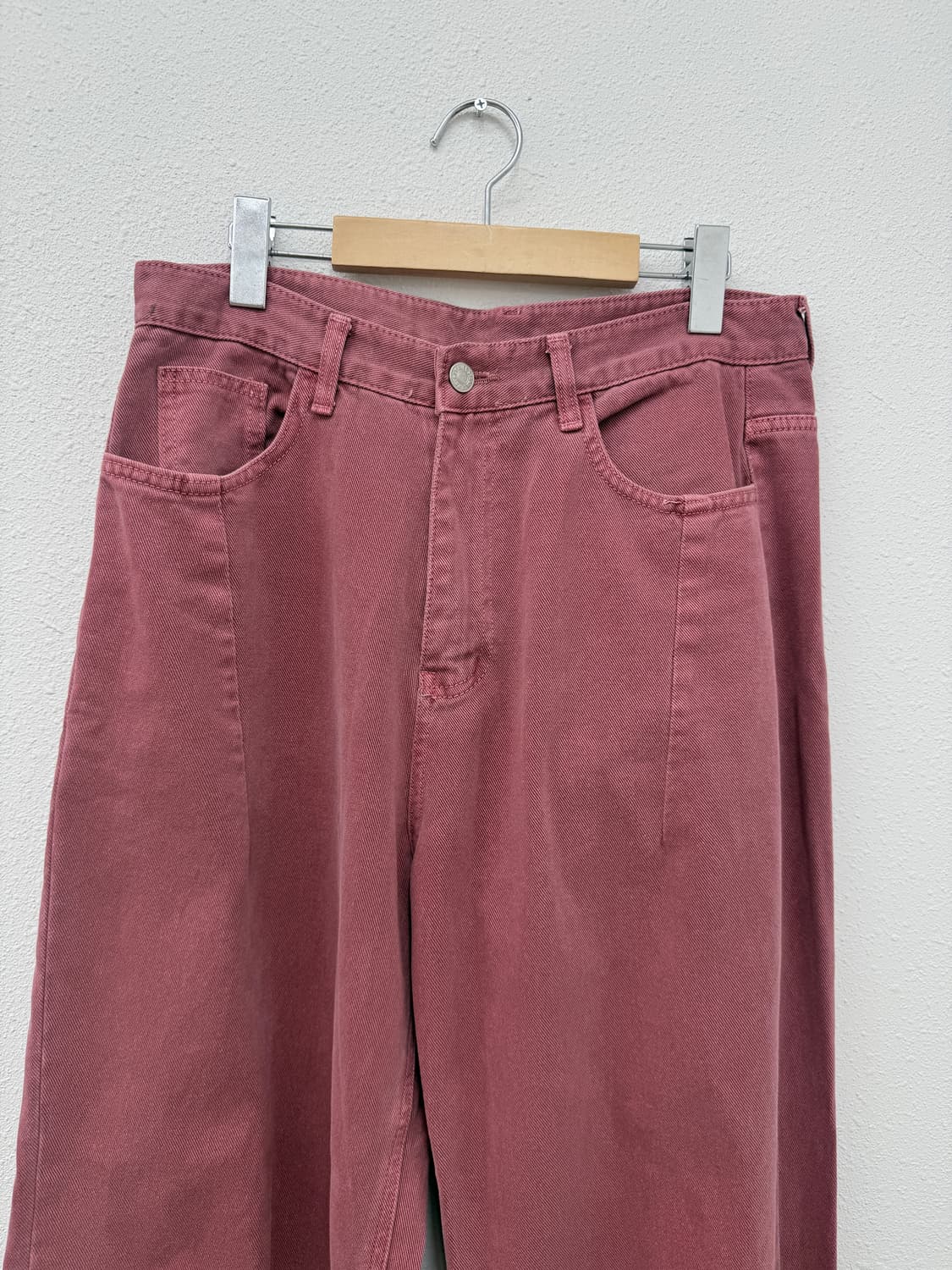 빈티지 워싱 핑크 와이드 팬츠 상품이미지2