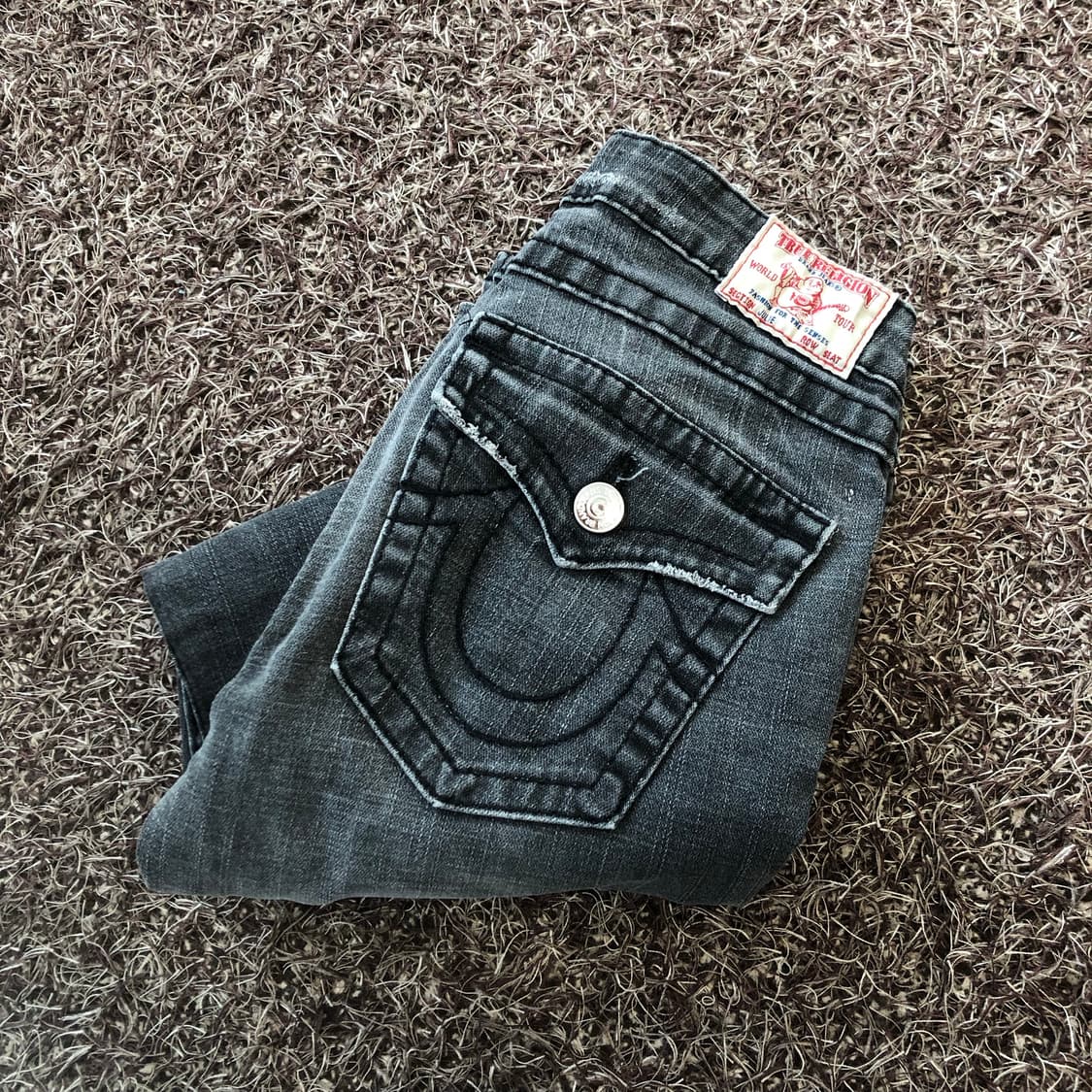 트루릴리전 Juile 로우라이즈 블랙진 데님 팬츠 상품이미지1