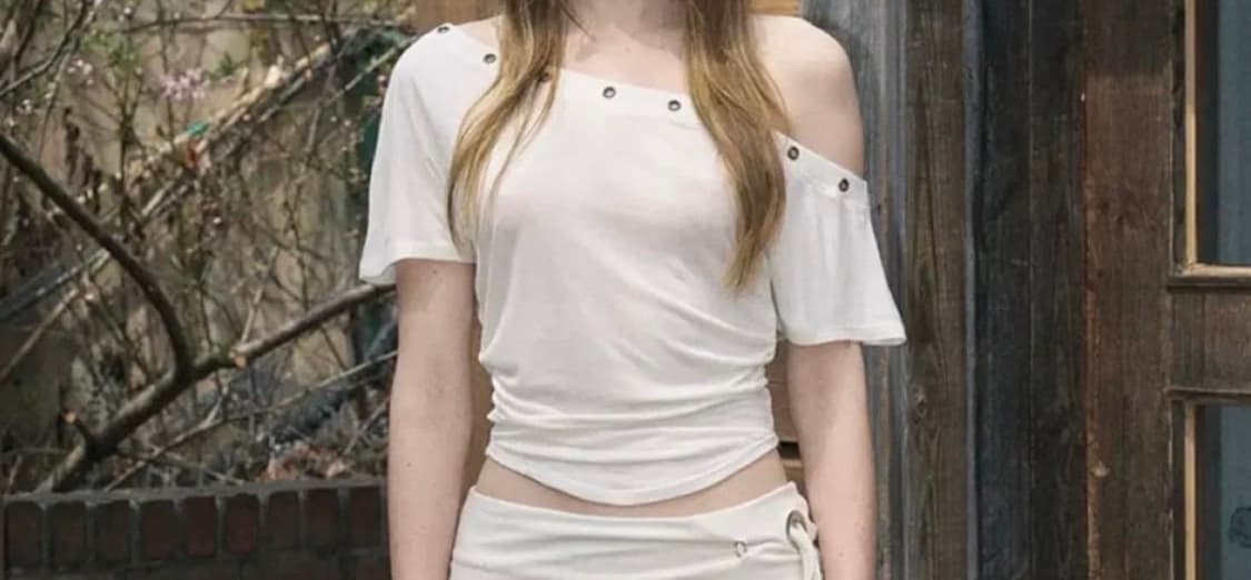 플리즈노팔로우 해리버튼 언발셔링탑 아이보리 상품이미지1