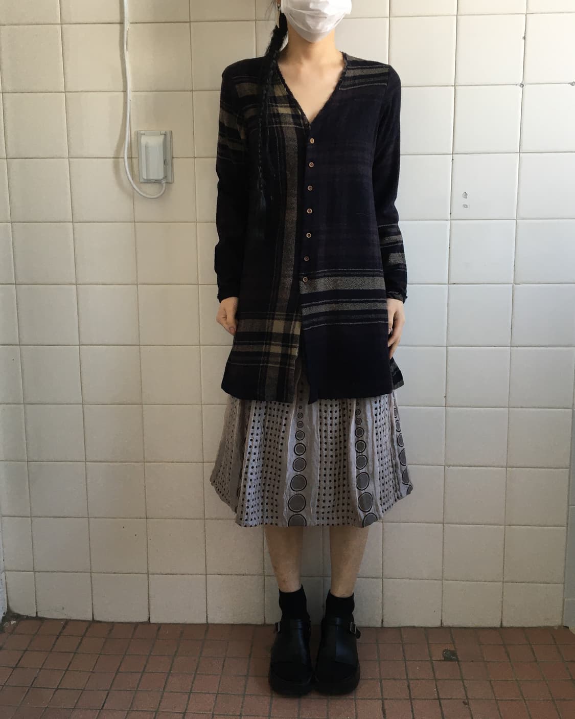 Check pattern mixed jacket 상품이미지1