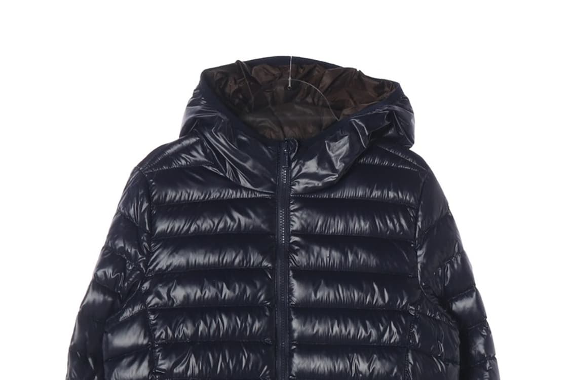 잭앤질 유광 덕다운 경량 후드 패딩 네이비 90 상품이미지4