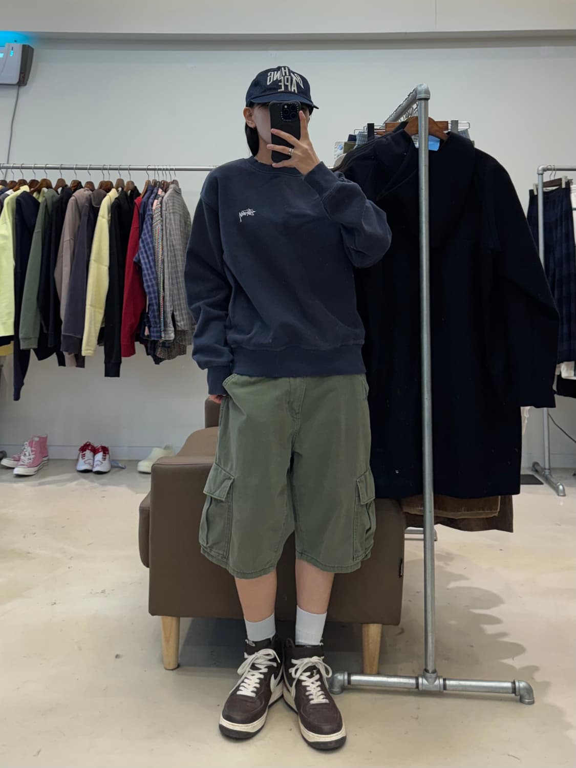 스투시 베이직 로고 자수 맨투맨 상품이미지4