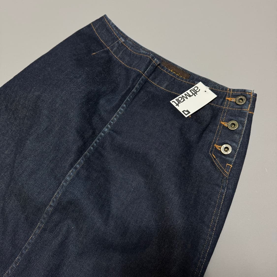 히스테릭글래머 히스테릭스 인디고블루 사이드 플라이버튼 슬릿 데님 롱스커트 상품이미지5