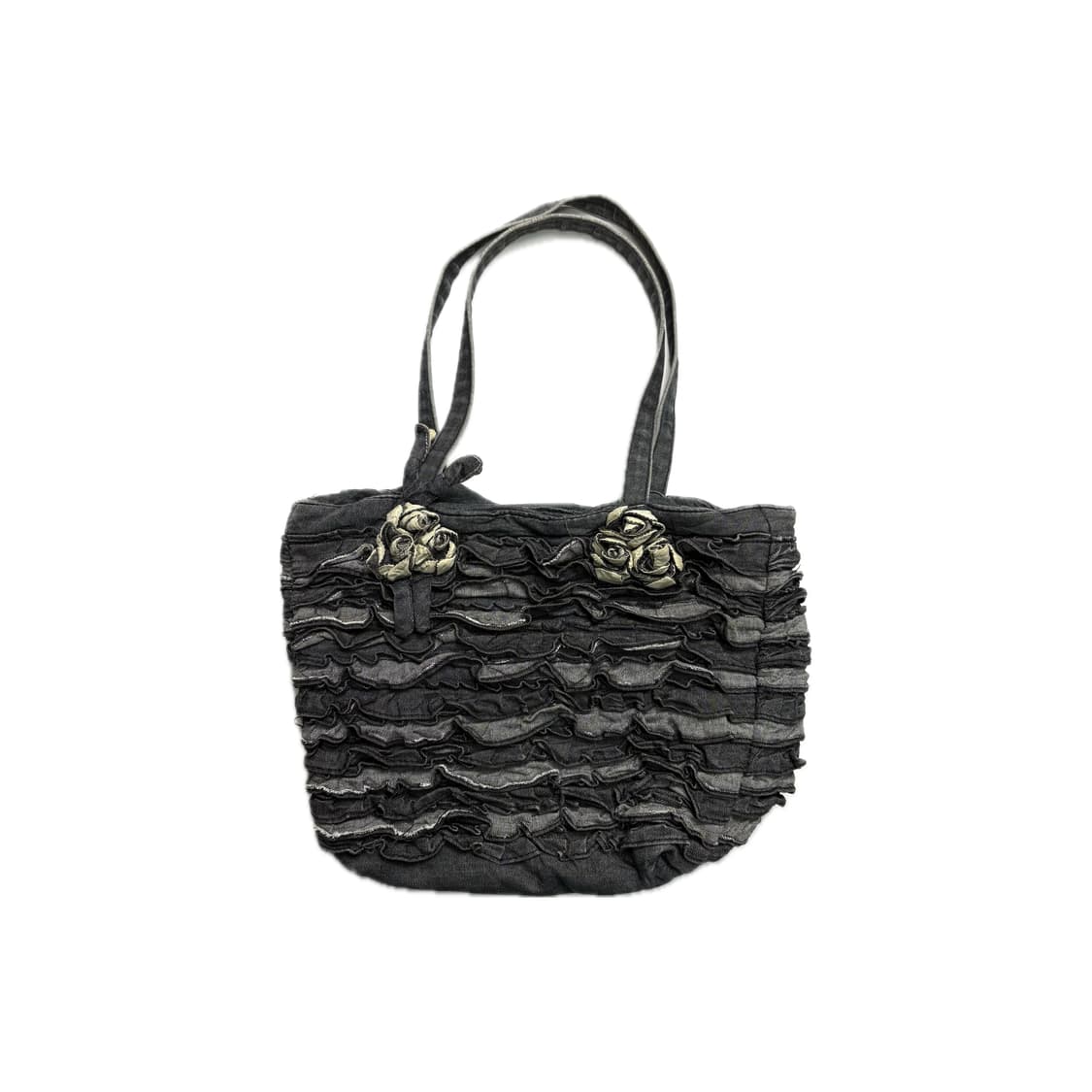 Ruffle Denim Tote Bag 상품이미지1