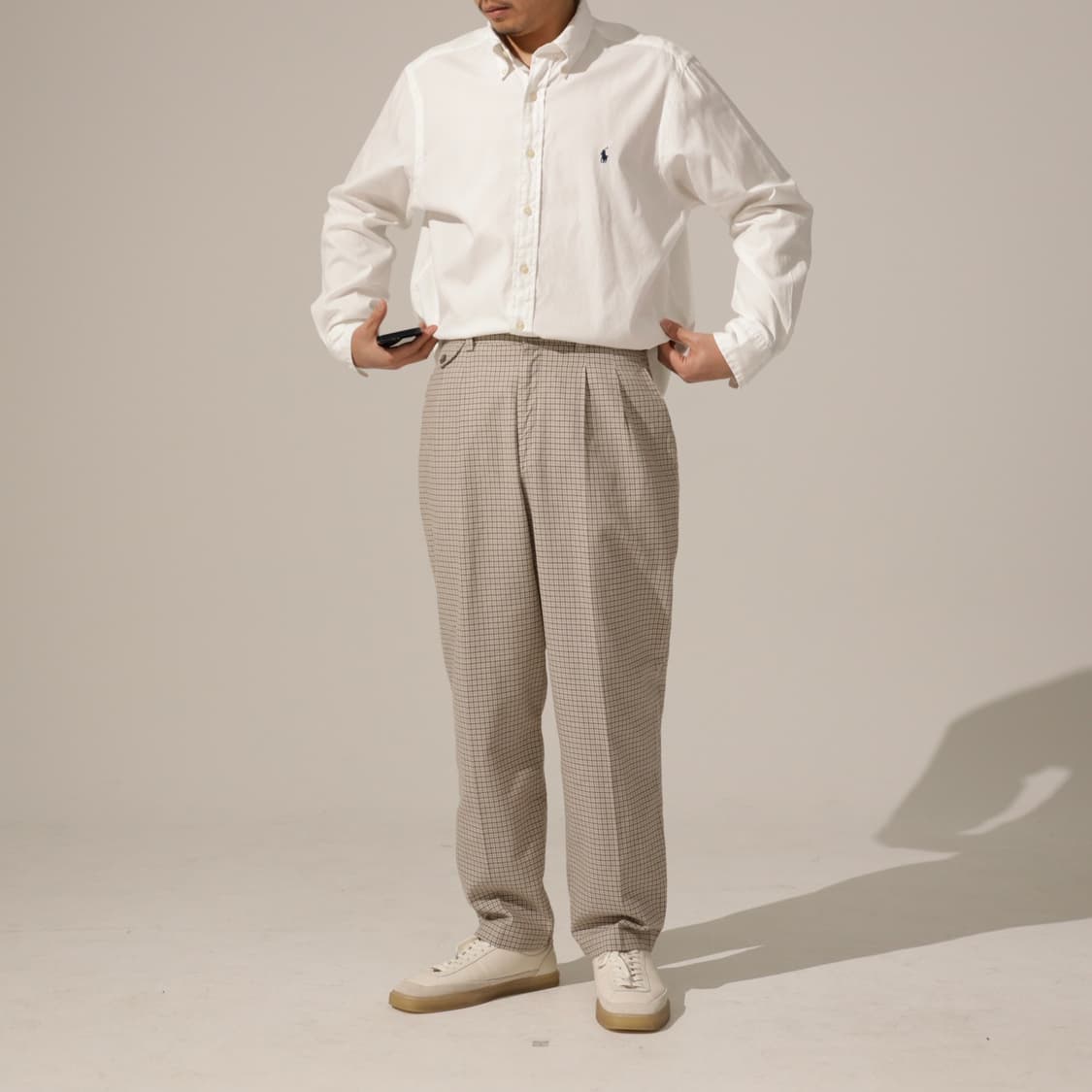 80s LEE 캐주얼 체크패턴 코튼 팬츠 상품이미지8