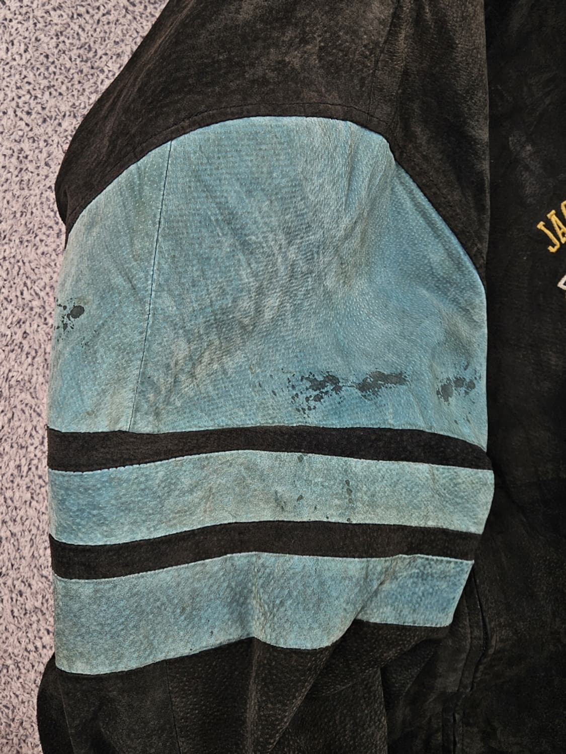 G-III 잭슨 빌 재규어스 팀 가죽 바시티 자켓 (XL) / 10437 상품이미지6