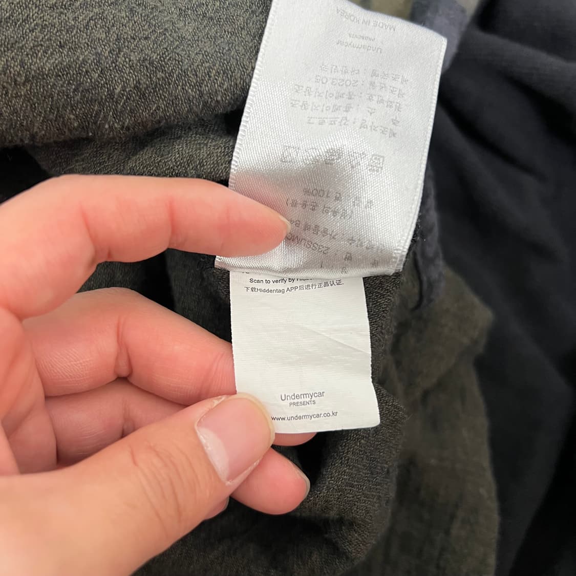 언더마이카 피스키 더블 레이어드 셔츠 후드 집업 상품이미지8