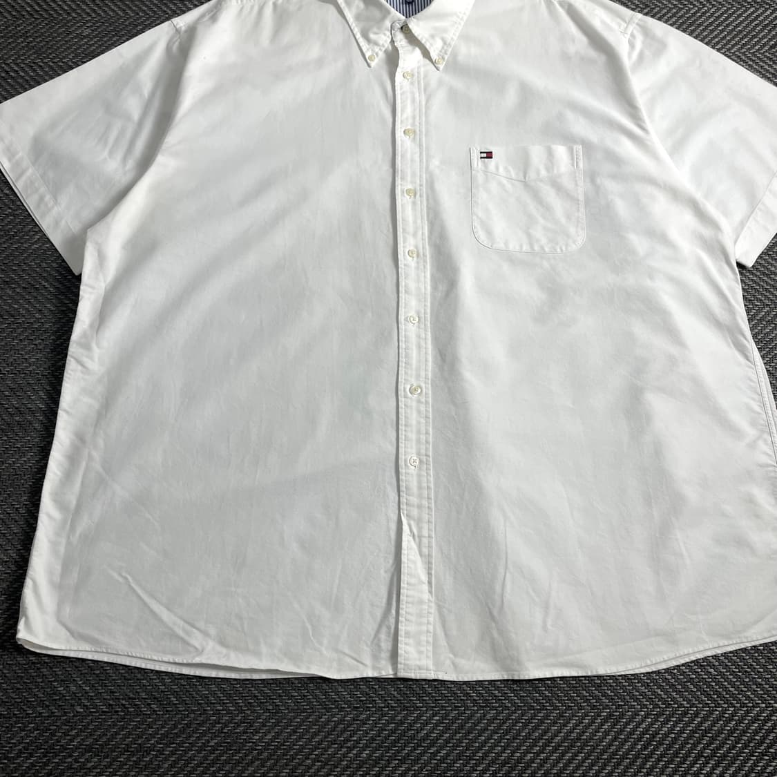 타미힐피거 플래그 로고 옥스포드 박시핏 반팔 셔츠y 3911 상품이미지3