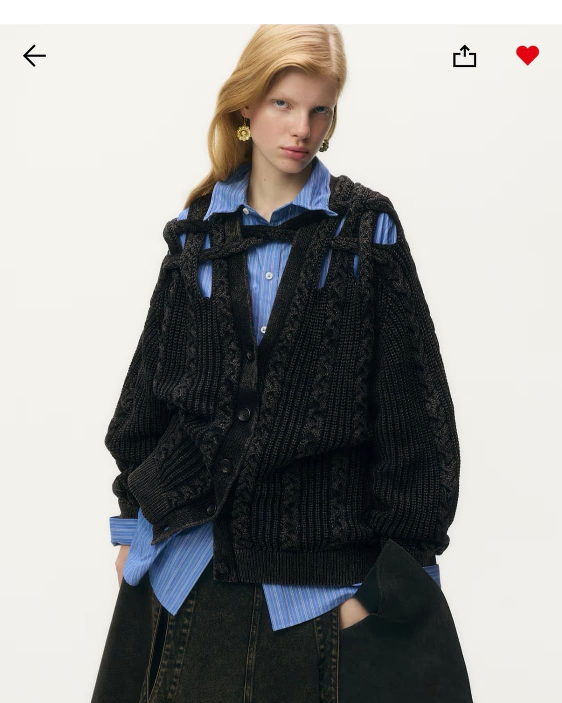 글렌마틴스 케이블 니트 가디건 상품이미지2