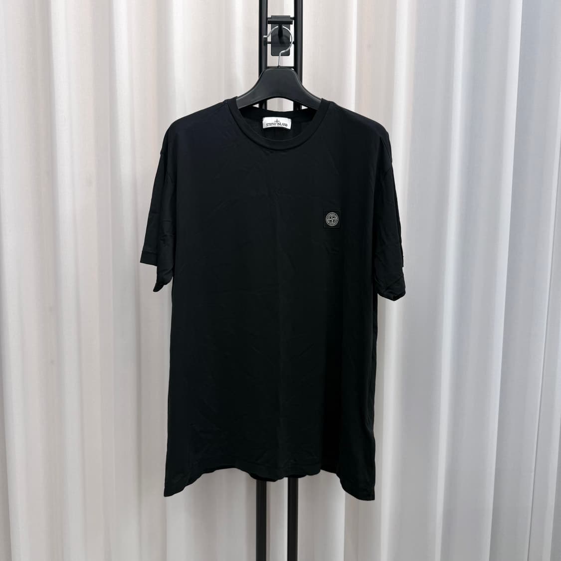 [25SS/ 3XL] 스톤아일랜드 패치 반팔티 블랙 상품이미지1