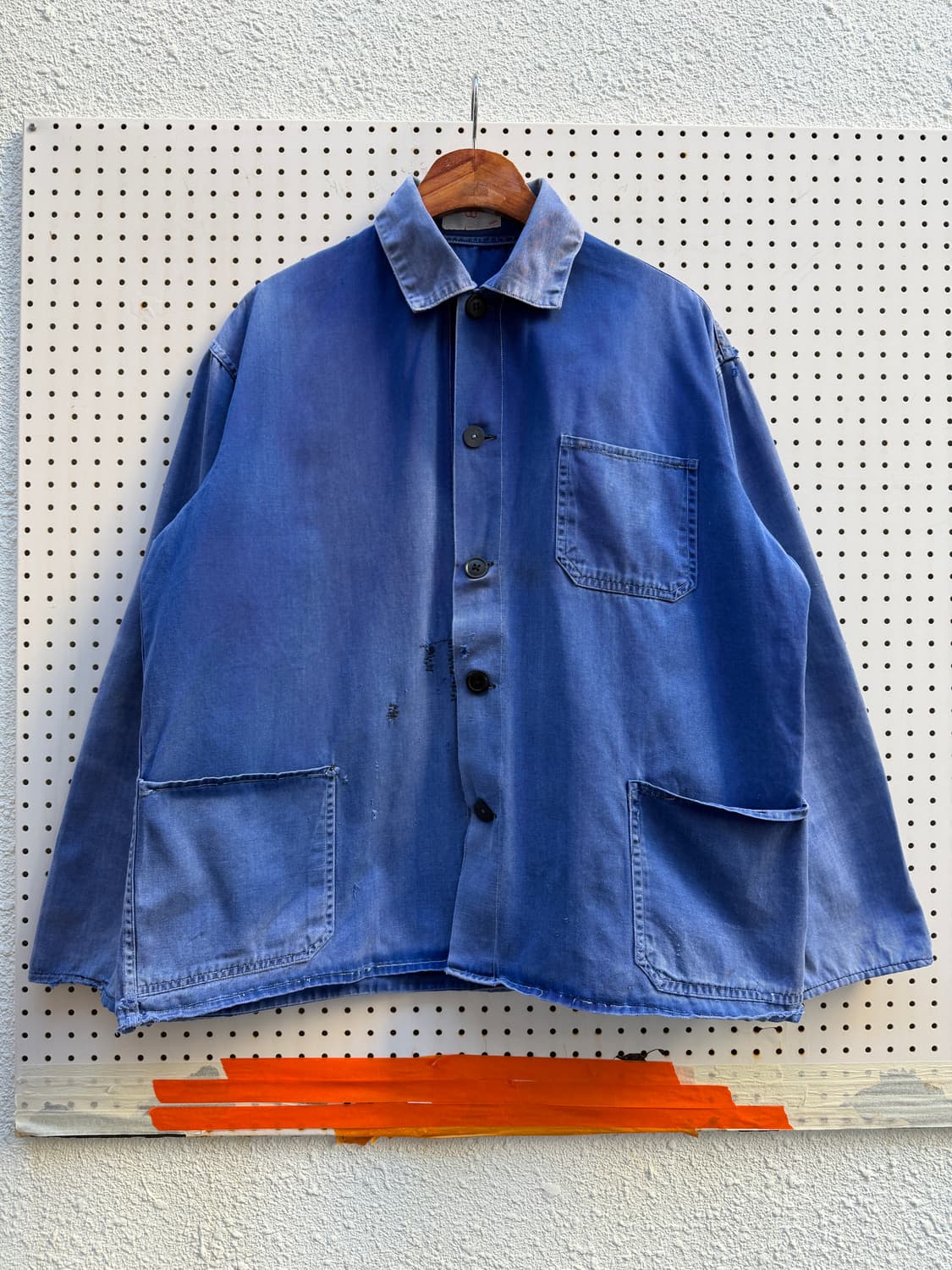 1970s HARD FADED WASHED 썬페이드 보로 프렌치워크자켓 상품이미지1