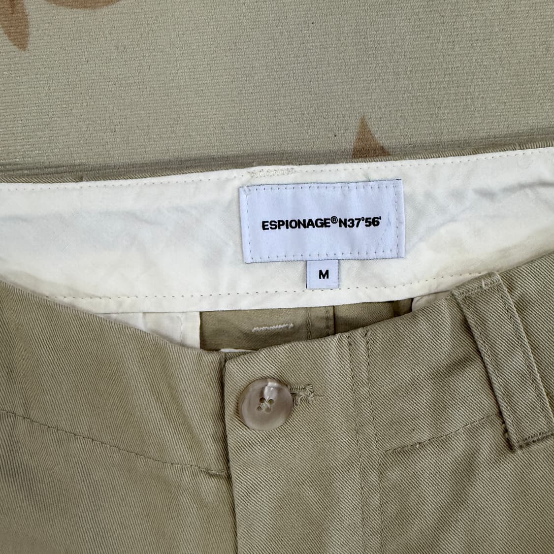 (M)에스피오나지 와이드 코튼 치노팬츠(베이지) 상품이미지2