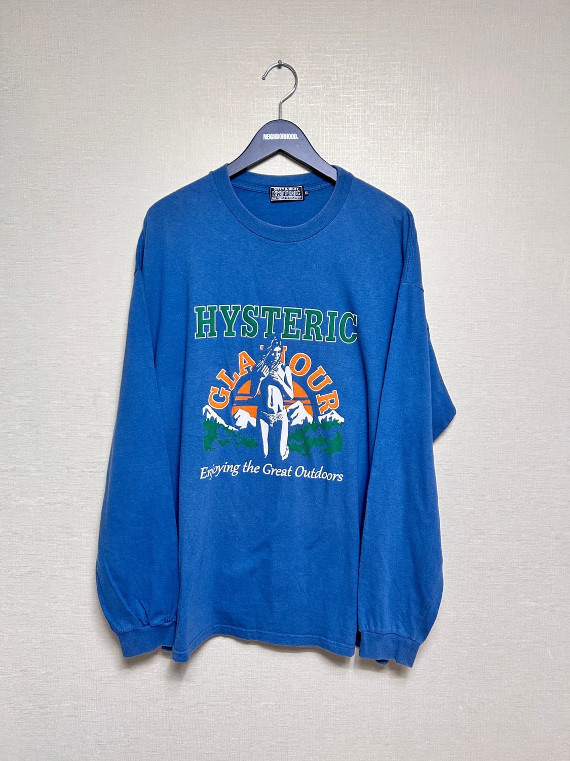 [XL] 히스테릭글래머 블루 롱슬리브 긴팔티셔츠 상품이미지1