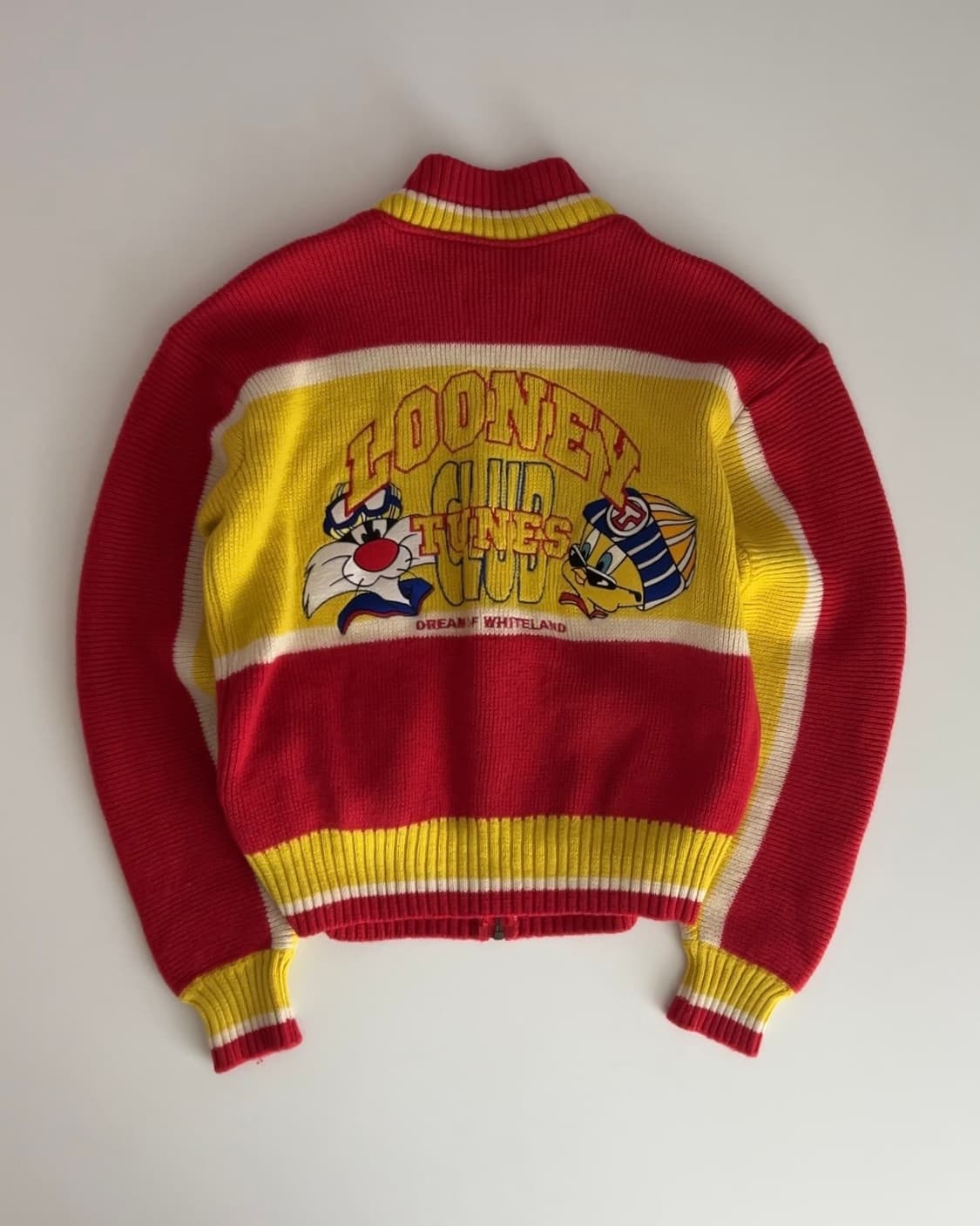 90s 루니툰즈 니트 집업 자켓 100 상품이미지5