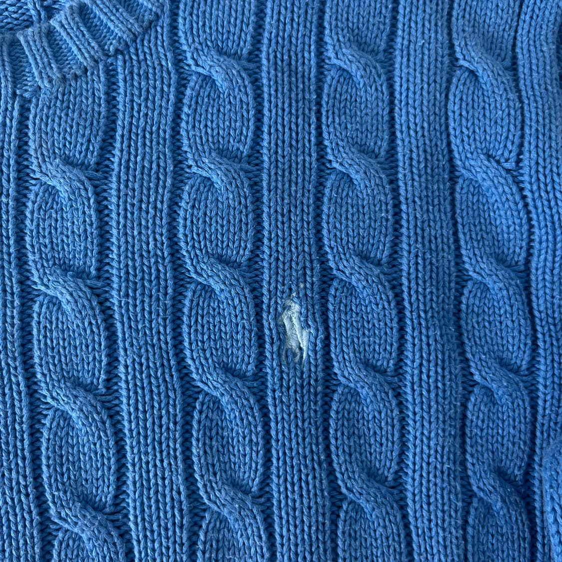 W95 폴로랄프로렌 스카이블루 꽈배기 니트 상품이미지3