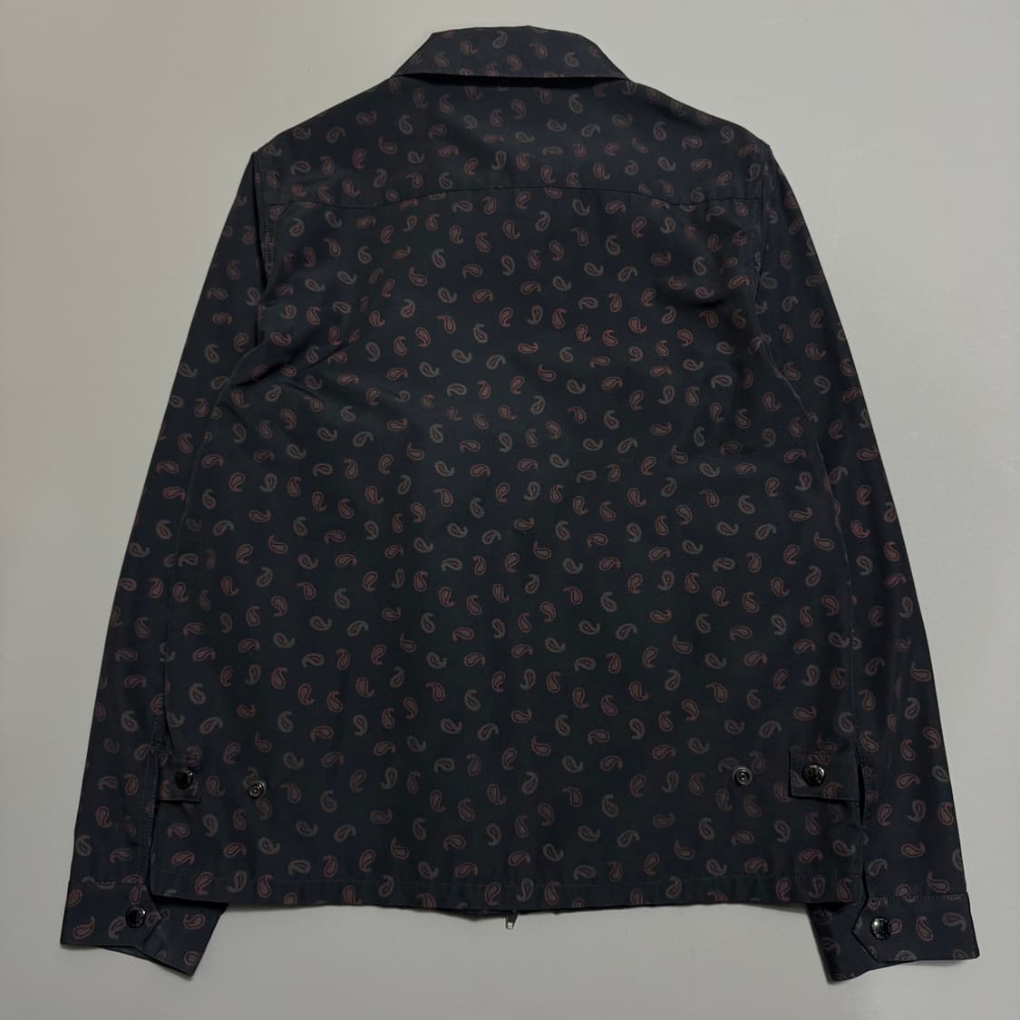 빔즈+(BEAMS+) 블랙컬러 페이즐리 패턴 더블 집업 스윙톱 자켓 상품이미지6