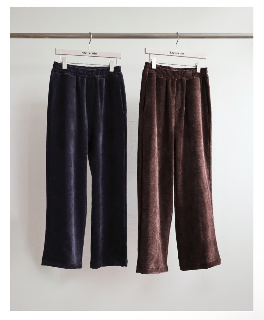 새상품 일괄) 쉬이즈큐트 트랙팬츠 네이비, 브라운 상품이미지1