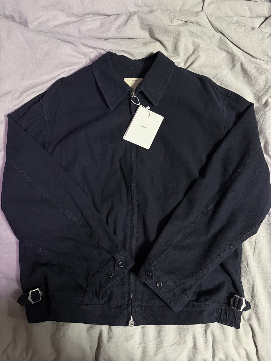 [4] 포터리 코튼 린넨 스윙탑 블루종 다크 네이비 상품이미지2