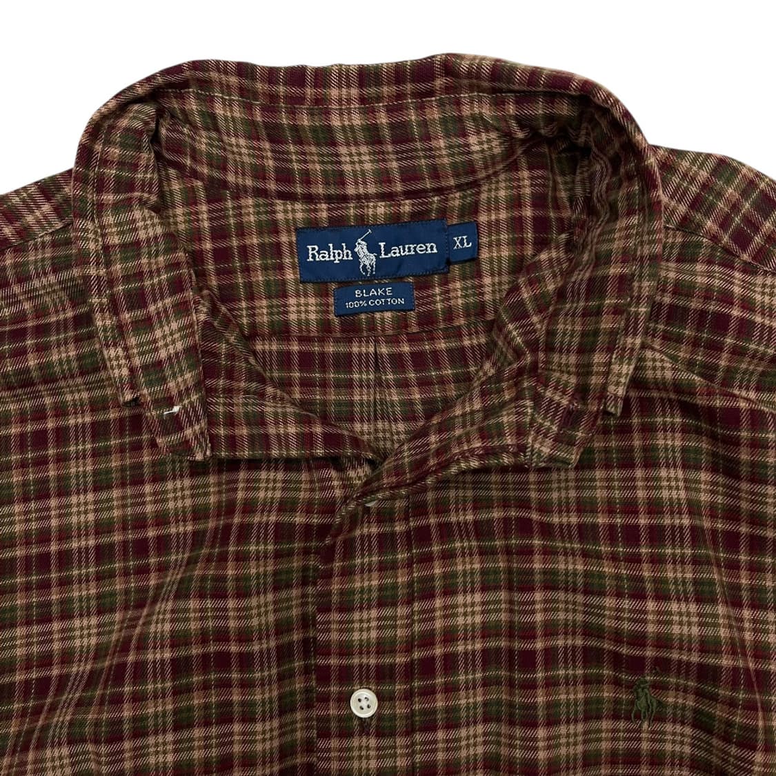 폴로 랄프로렌 그린포니 타탄체크 셔츠 XL 상품이미지5