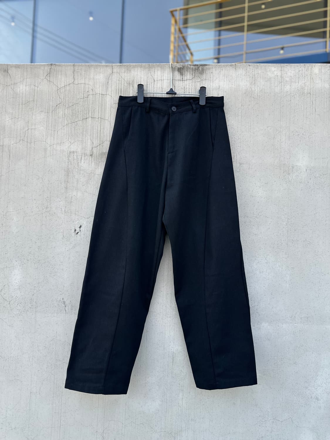 뎃츠잇 커브드 와이드 코튼 데님 팬츠 상품이미지1