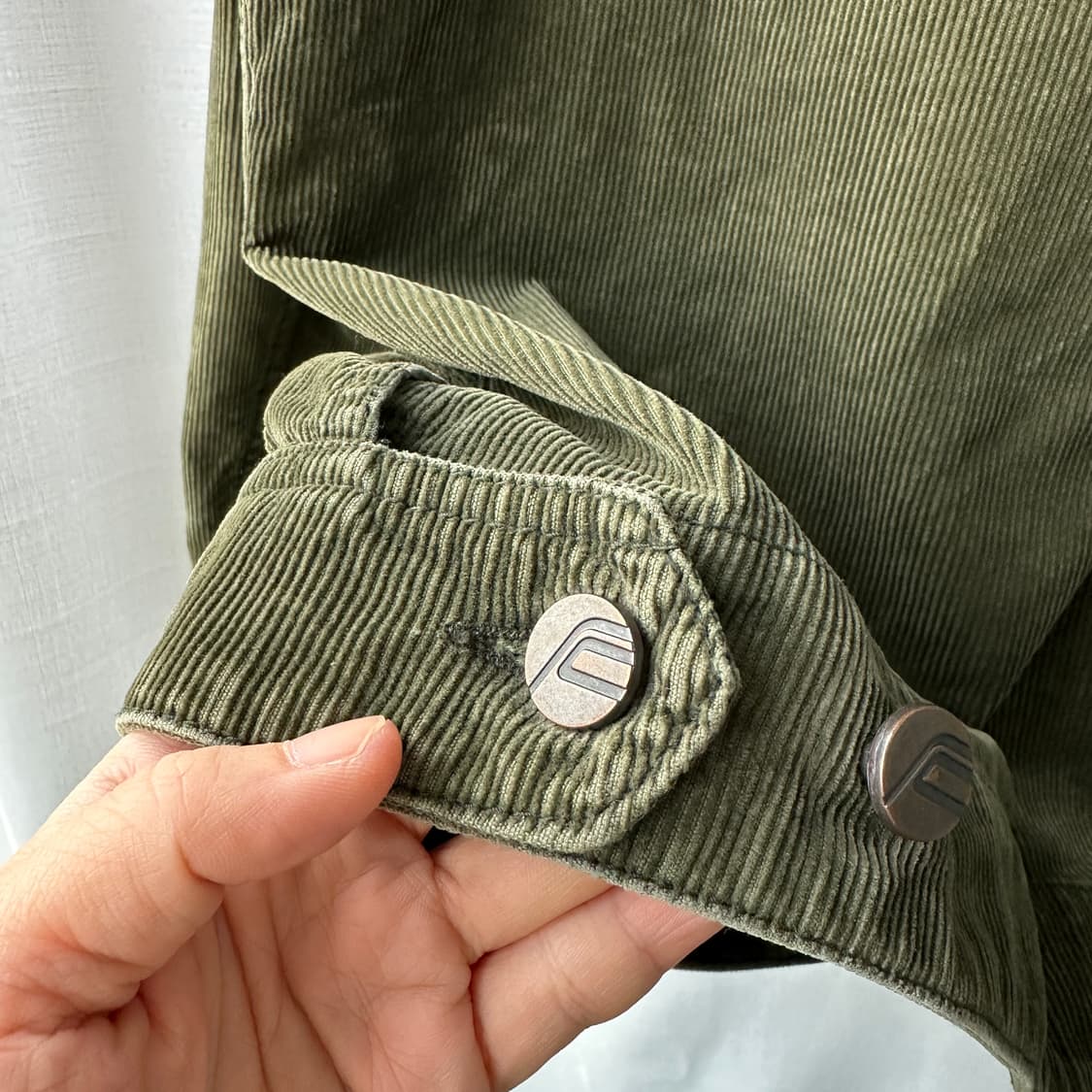 프렌치 커넥션 플리스 카라 코듀로이 자켓 카키 M 상품이미지6