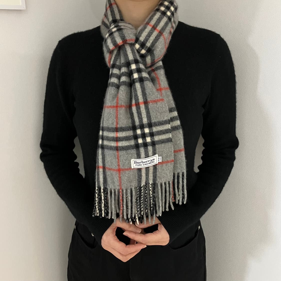 [정품] 버버리 그레이 노바체크 캐시미어 머플러 (burberry) 상품이미지1