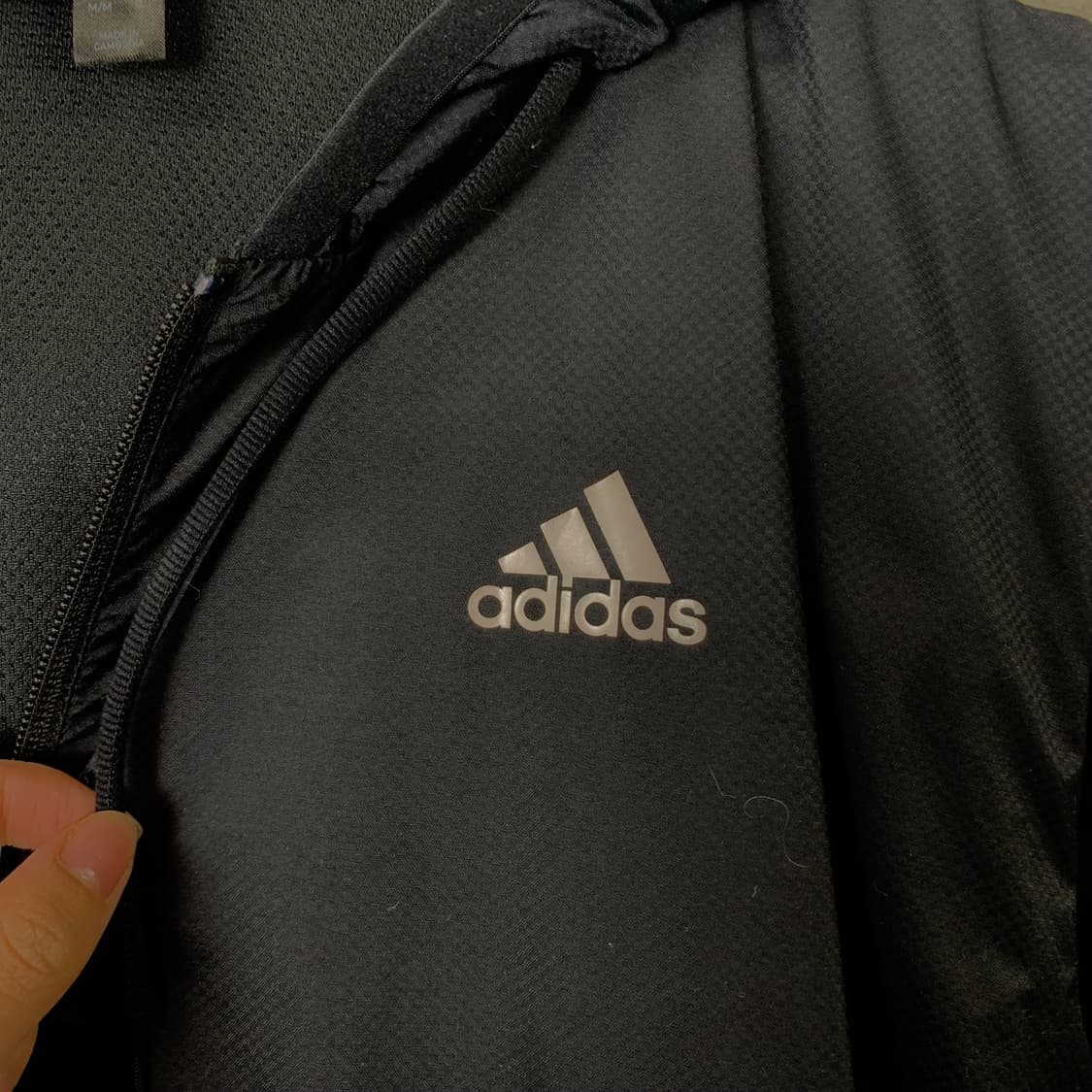 아디다스 사이드라인 블랙 바람막이 후드자켓 상품이미지4