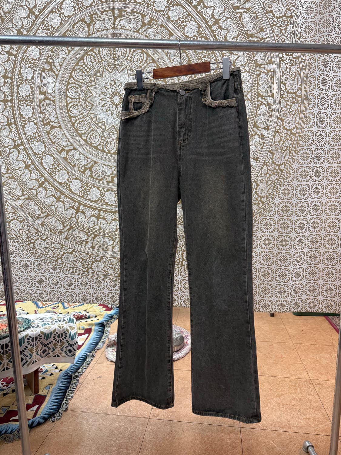 빈티지 디테일 데님팬츠  상품이미지3