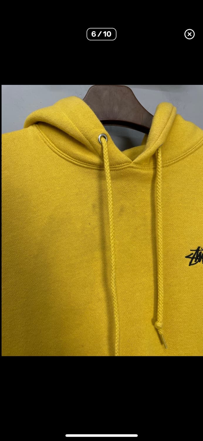 스투시 다이아몬드 자수 옐로우 후드티 A3008 상품이미지6