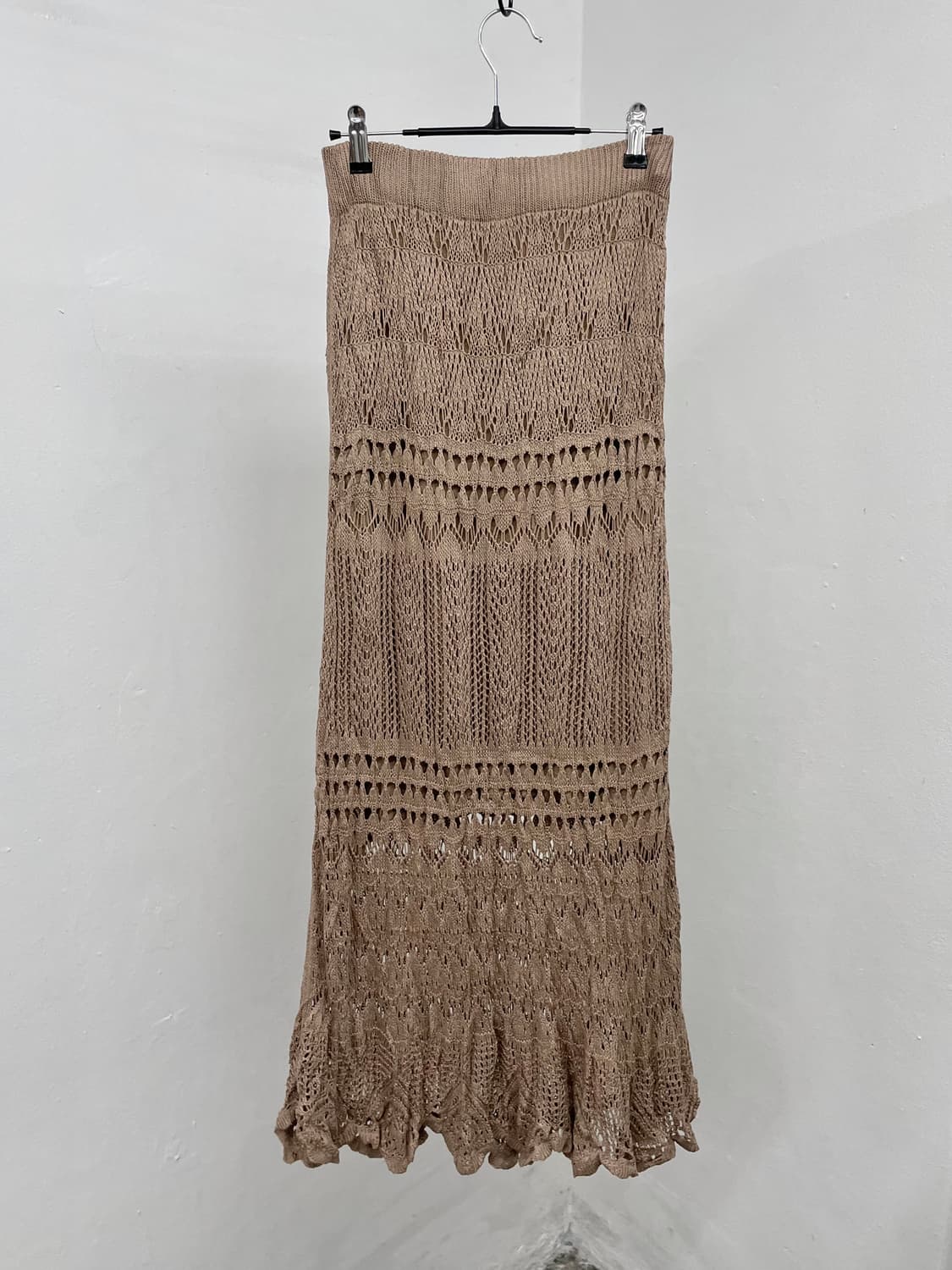 브라운 니트 짜임 스커트 상품이미지5