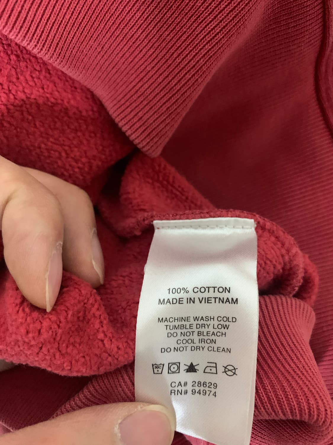 스투시 반집업 맨투맨 레드(XL) 상품이미지5