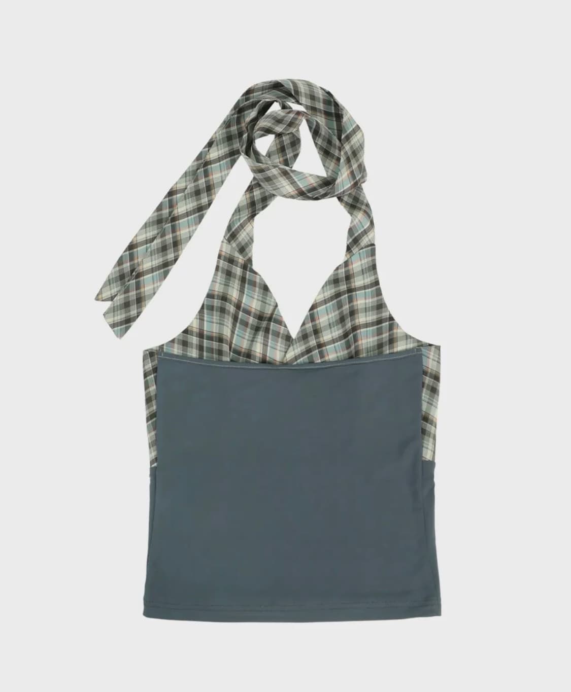 MINT CHECK HALTER TOP 상품이미지2