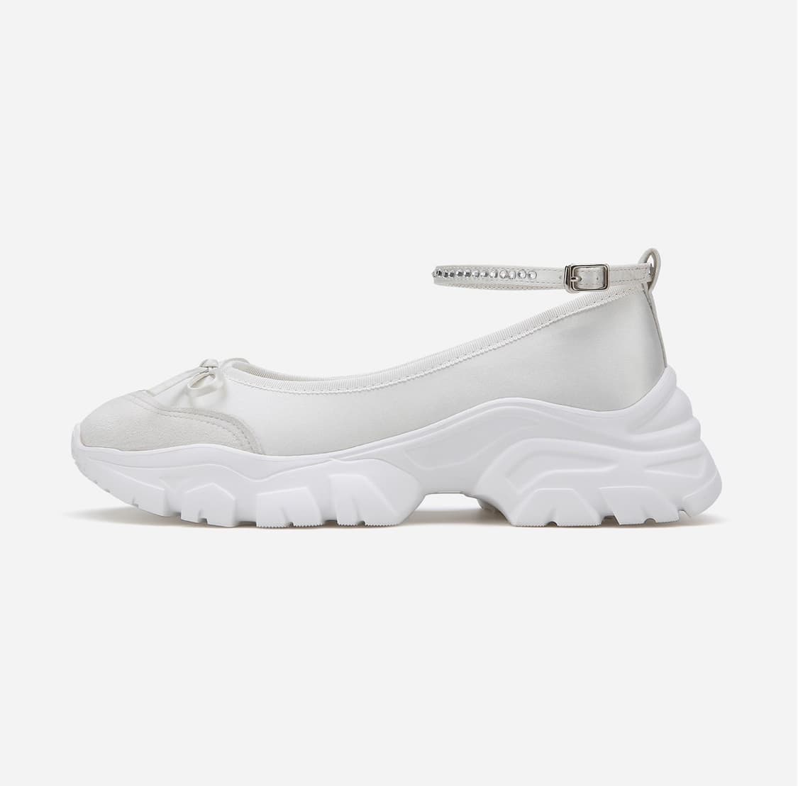 [에스파 윈터 착용] 라운드 토 큐빅 스트랩 스니커즈(235사이즈) 상품이미지3