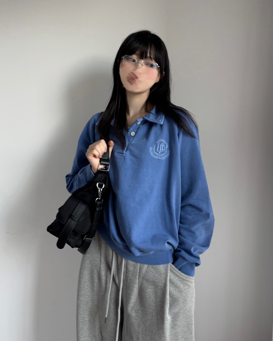 [언노운플라넷] 데일리 피그먼트 스웨트 카라맨투맨 카라셔츠 카라티 상품이미지4
