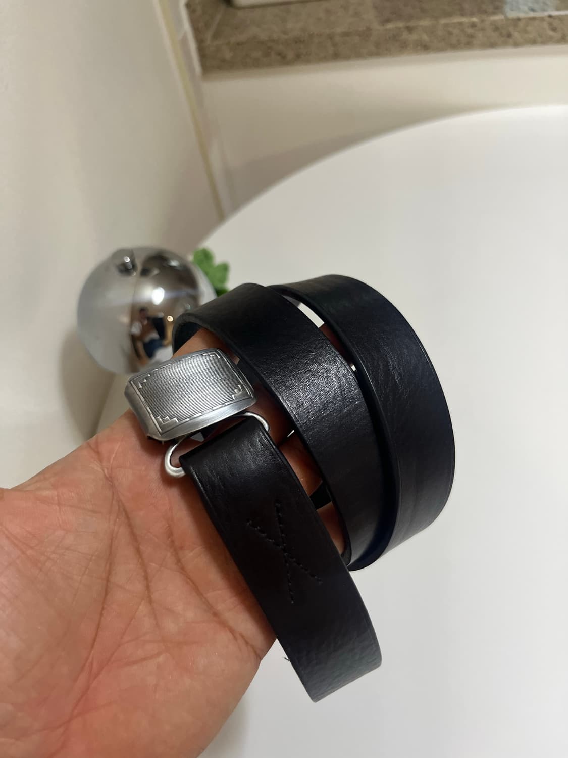 피그벨 히콕 벨트 (오딤 블랙 가죽) 실버 저렴하게 판매 상품이미지1